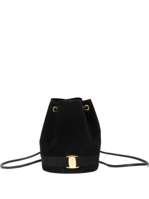 Ferragamo Pre-Owned 1990-2000s suede drawstring backpack 