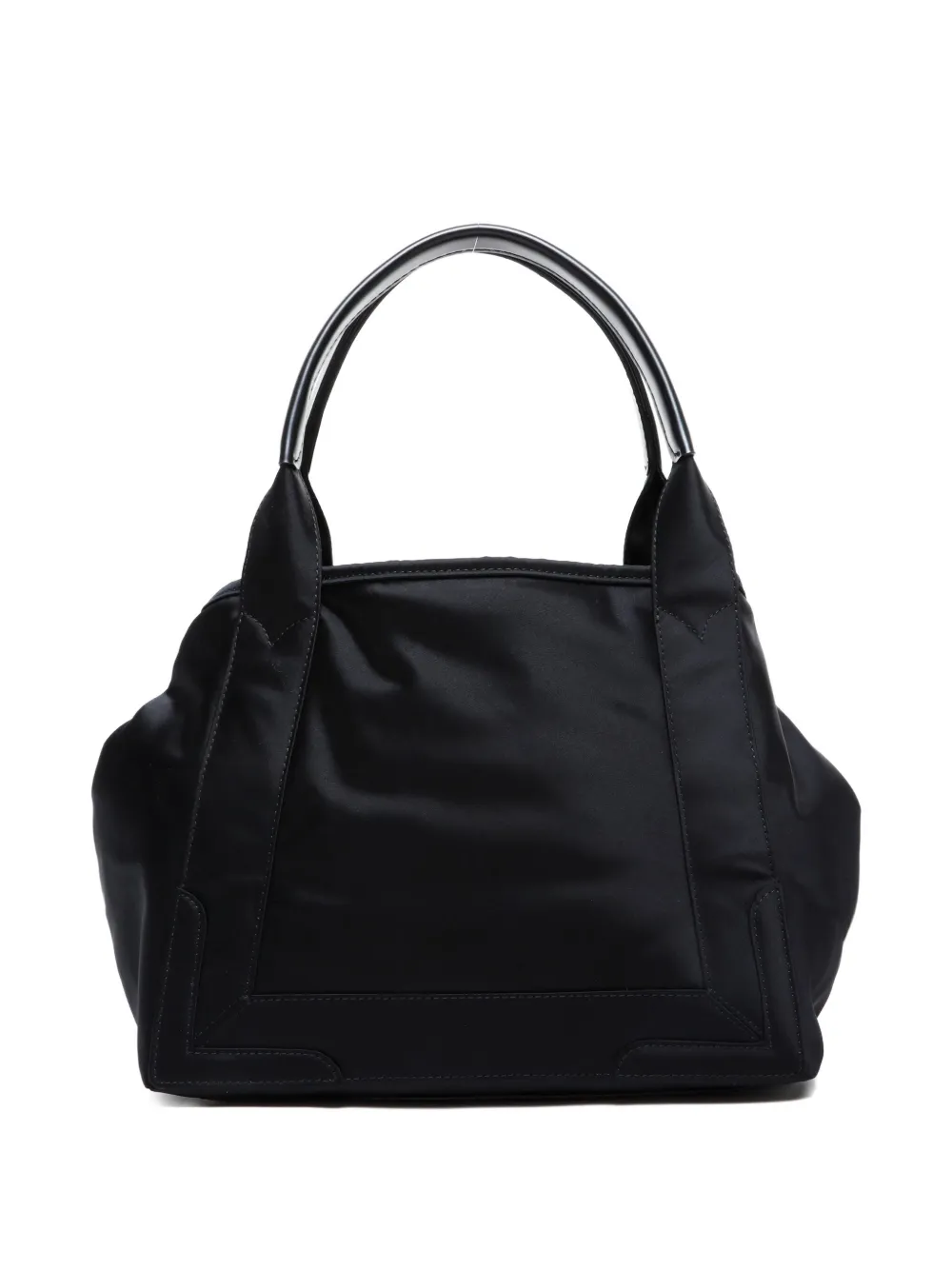 Pre-owned Balenciaga 2020-2025s Cabas S Logo-print Tote Bag In Black