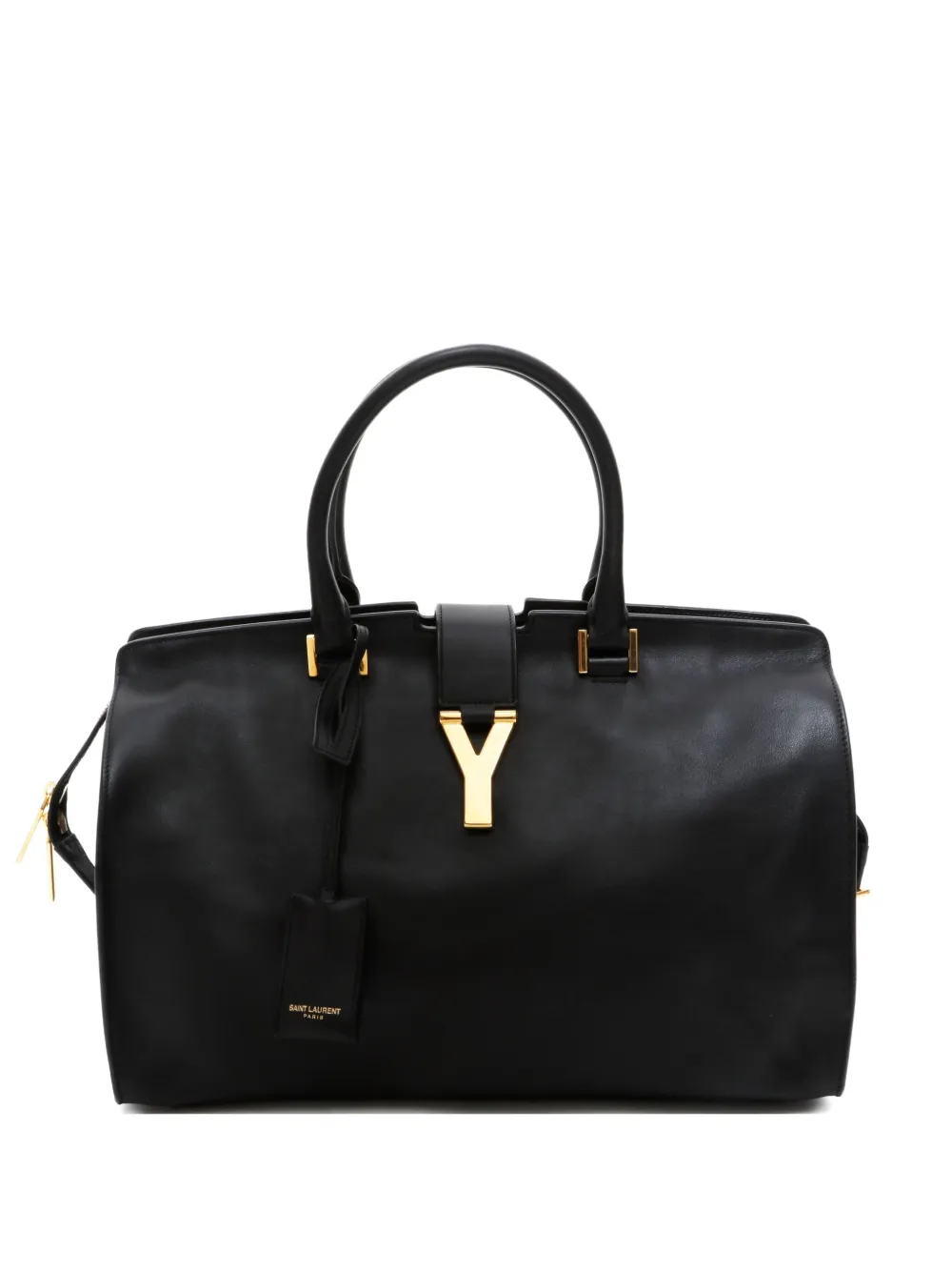 Pre-owned Saint Laurent 2010-2024s Cabas Y-line Handbag In Black