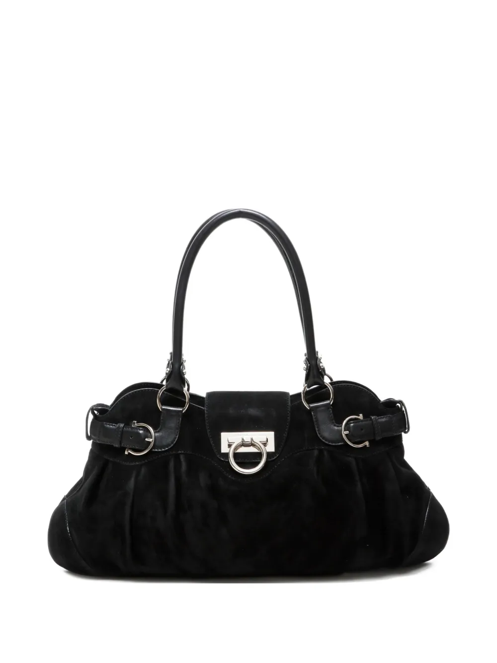 Ferragamo Pre-Owned 2000s suede shoulder bag | Black | Image 1