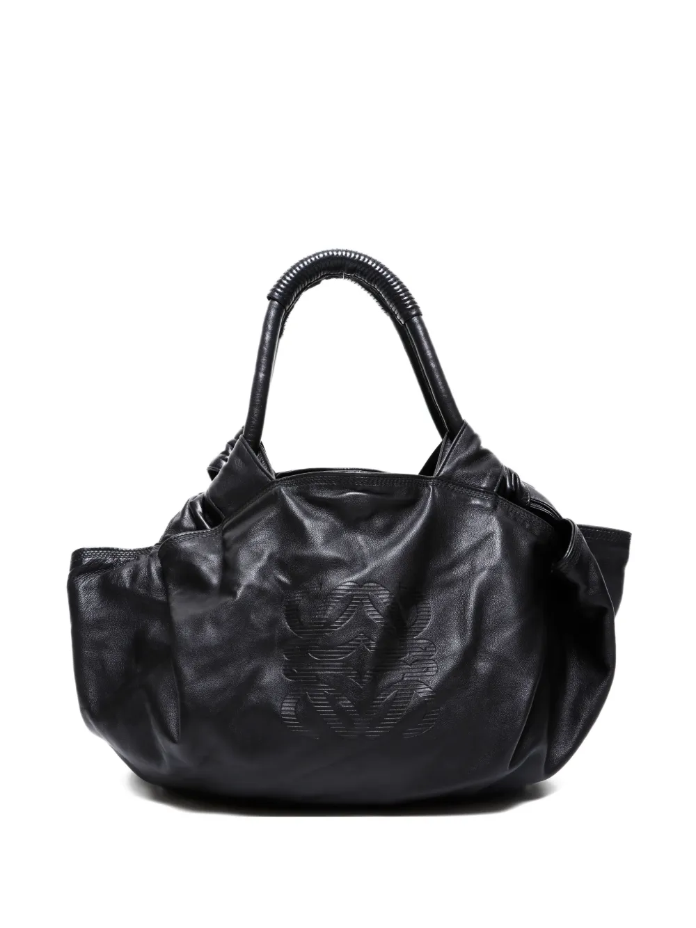 Loewe Pre-Owned 1990-2000s Aire nappa-leather debossed-logo handbag | Black | Image 1