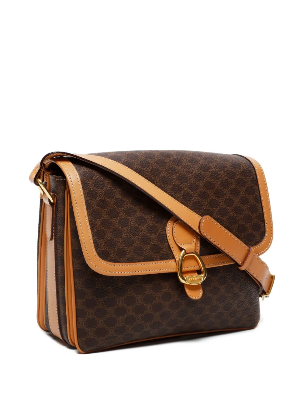 Pre-owned Celine 1990-2000s Macadam Shoulder Bag In Brown