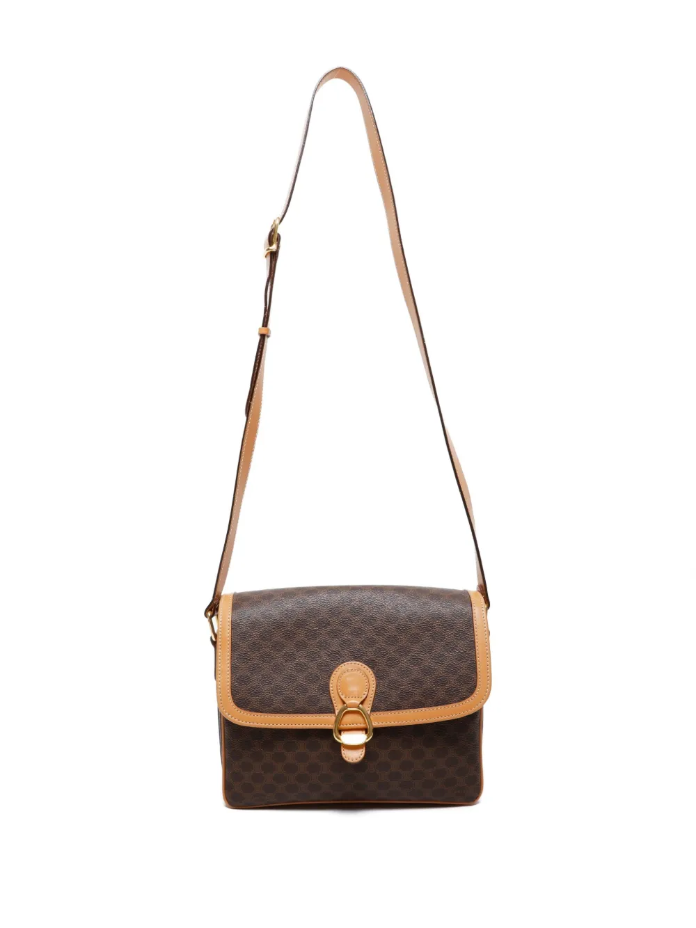 Pre-owned Celine 1990-2000s Macadam Shoulder Bag In Brown