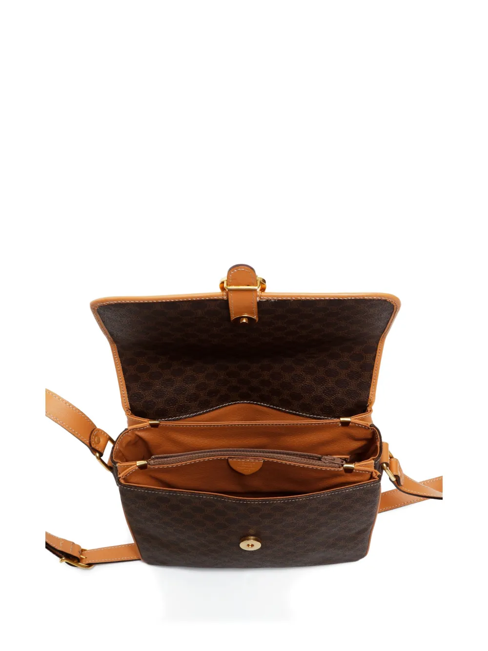 Pre-owned Celine 1990-2000s Macadam Shoulder Bag In Brown