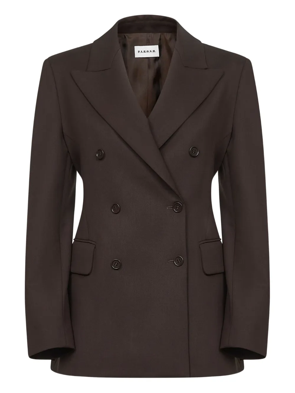 P.A.R.O.S.H. double-breasted wool blazer | Brown | Image 1