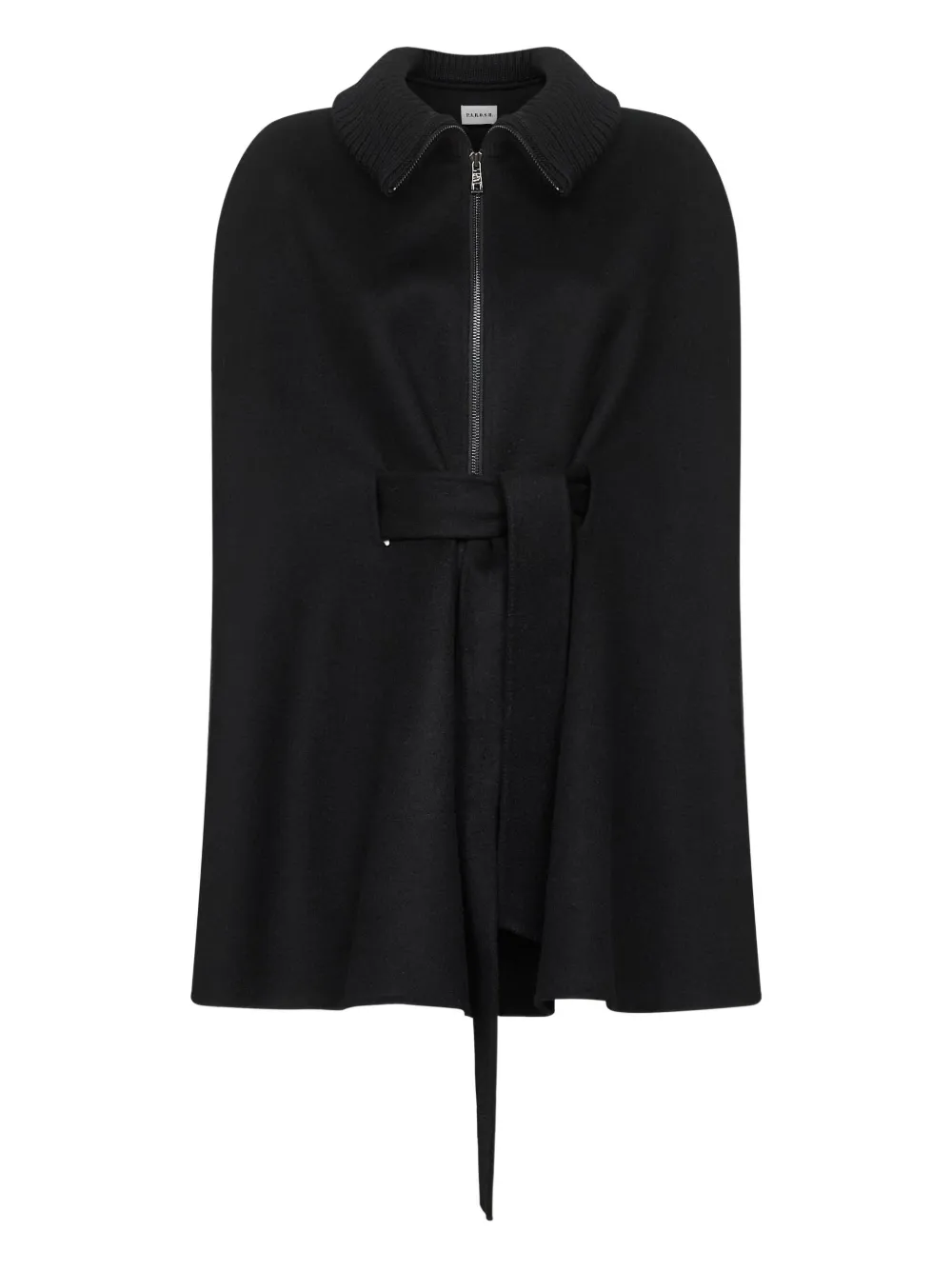 P.A.R.O.S.H. zip-front belted cape | Black | Image 1