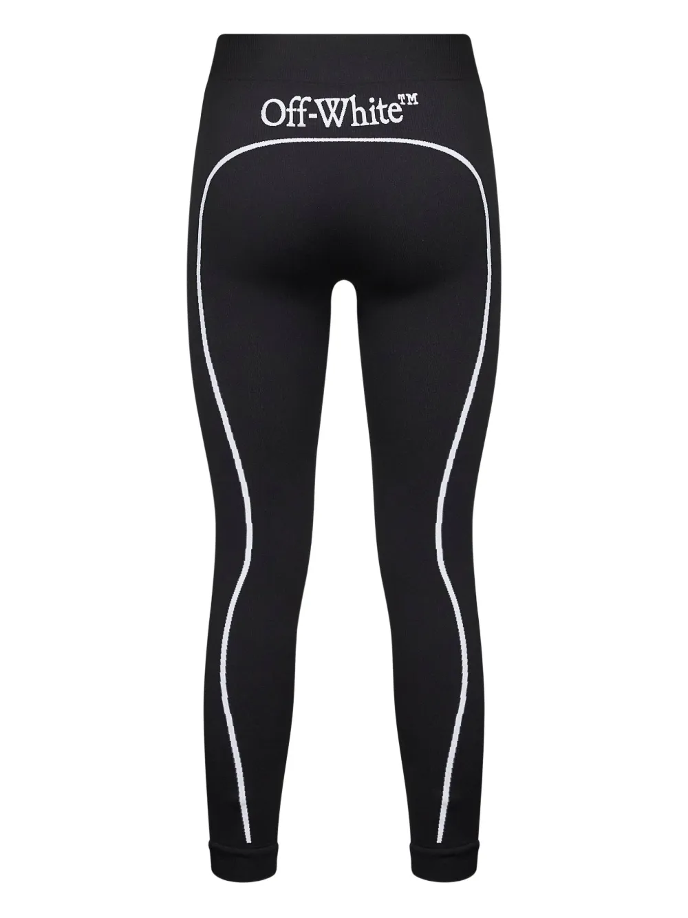 Off-White stripe-detail ribbed leggings | Leggings | Image 2