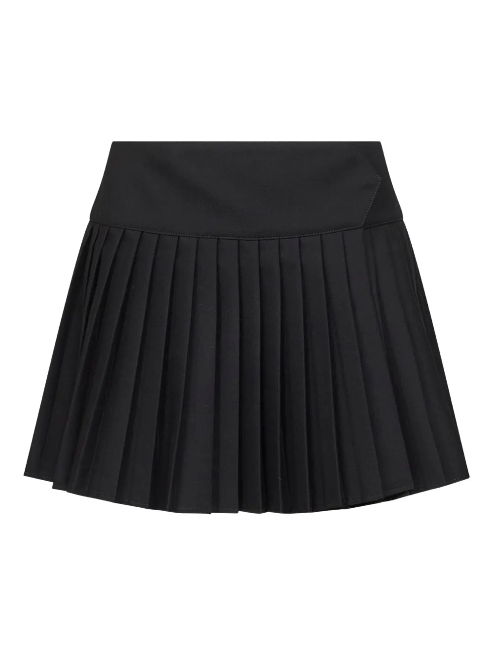 Off-White pleated logo-print mini skirt | Black | Image 1