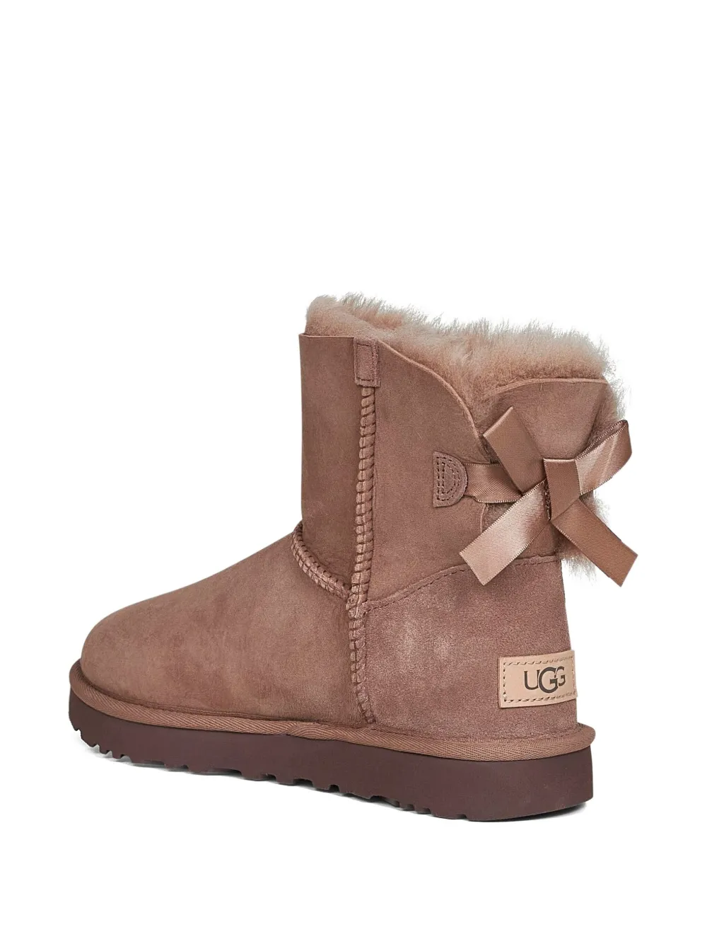 Ugg Mini Bailey Bow Ii Suede Boots In Brown