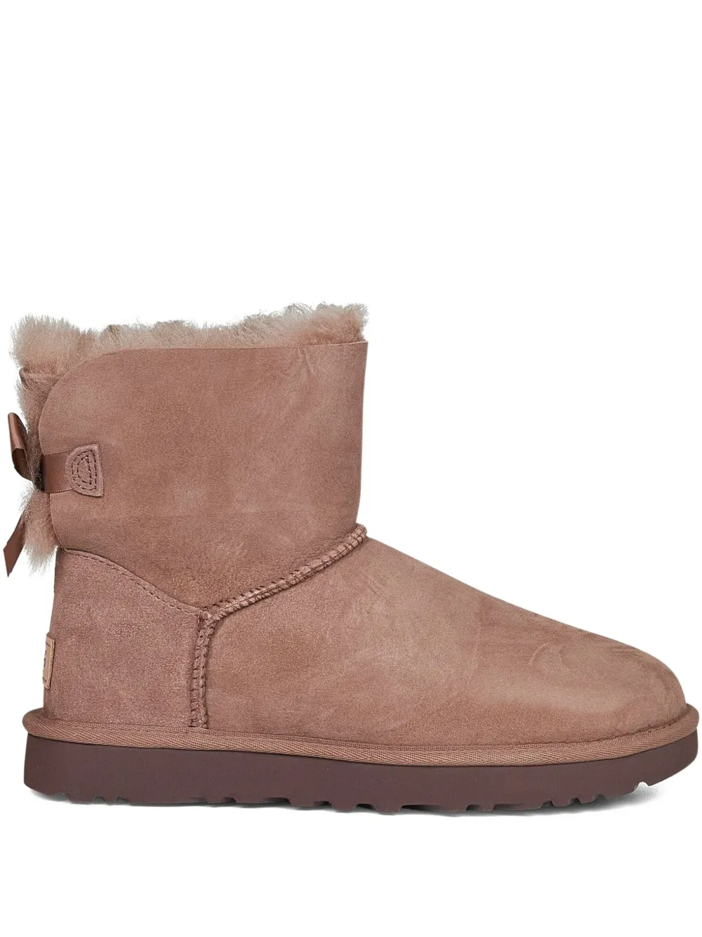 Ugg Mini Bailey Bow Ii Suede Boots In Brown