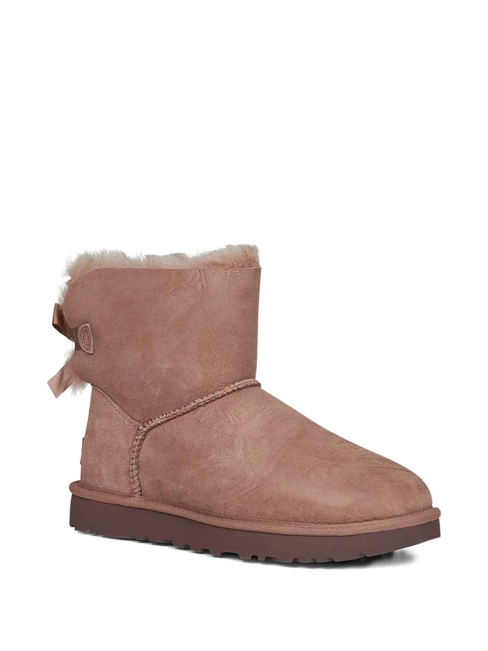 Ugg Mini Bailey Bow Ii Suede Boots In Brown