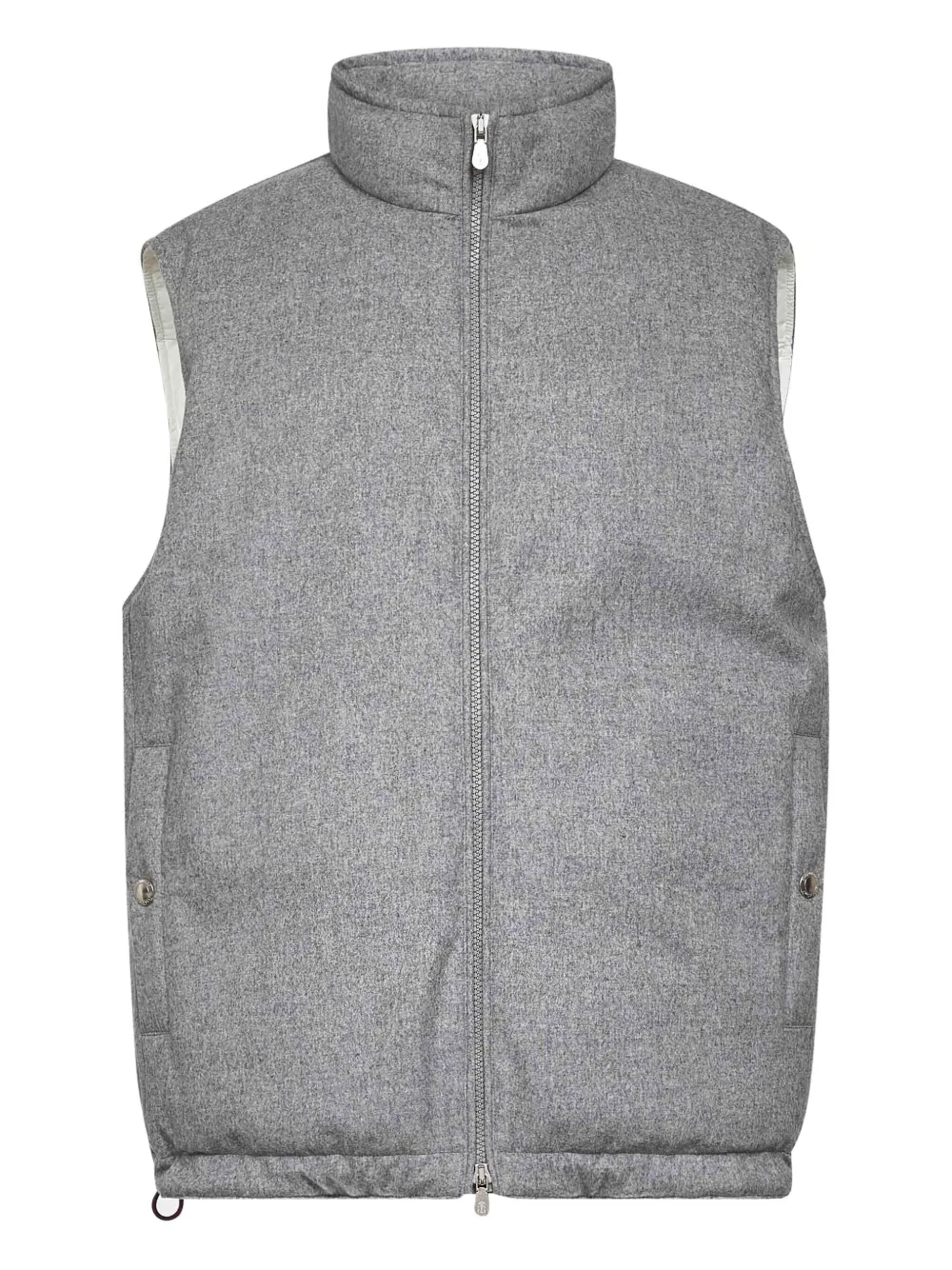Brunello Cucinelli stand-collar gilet | Grey | Image 1