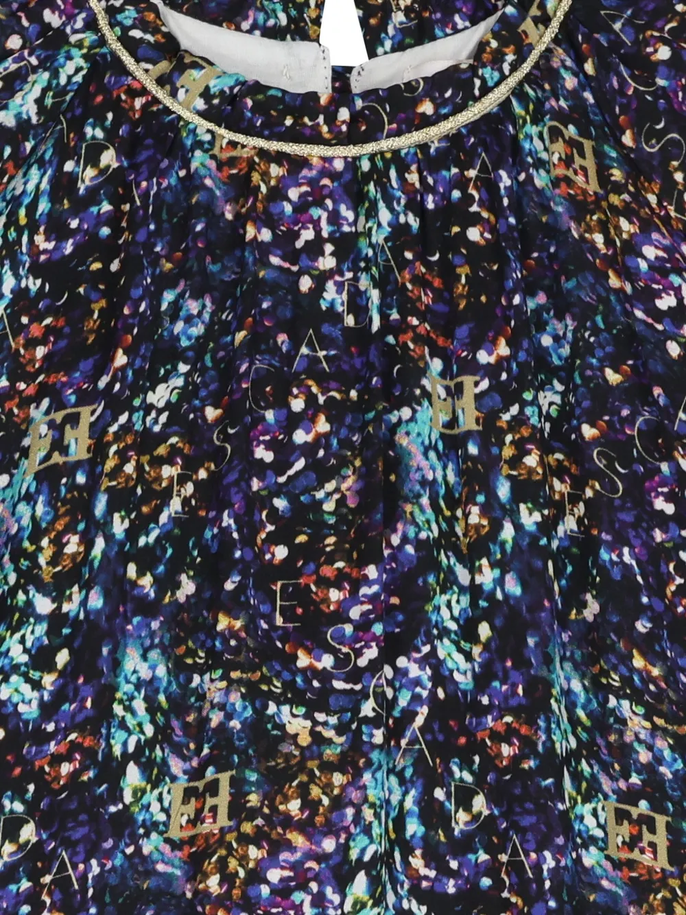 Escada Logo-print Short-sleeve Dress In Multi