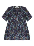 Escada Kids logo-print short-sleeve dress - Blue