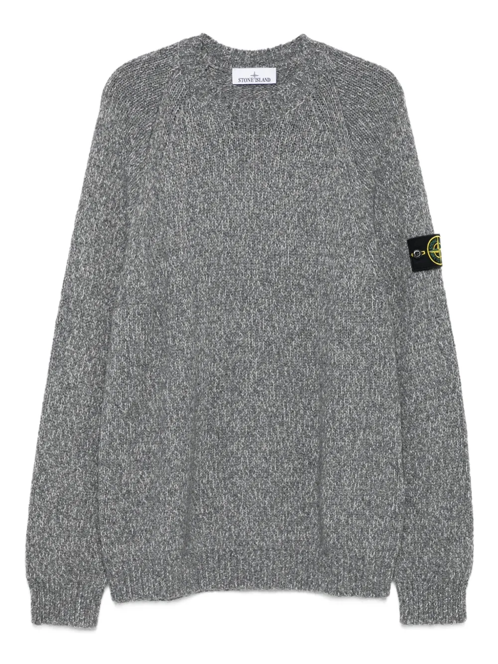 Stone Island logo-detail crew-neck sweater | Grey | Image 1