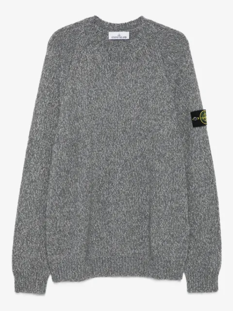 Stone Island logo-detail crew-neck sweater