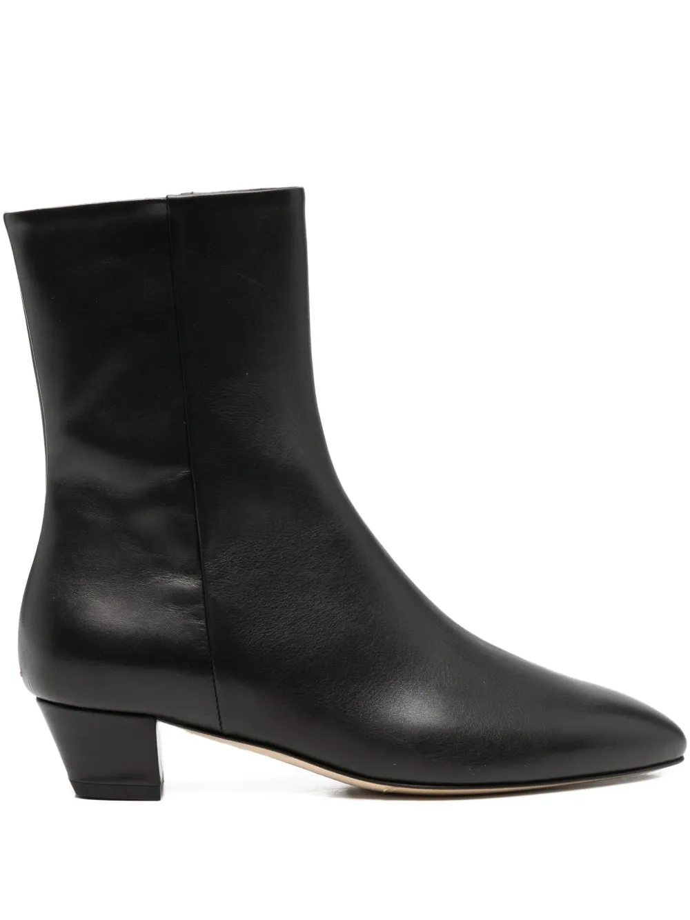 Aeyde leather pointed-toe ankle boots Black
