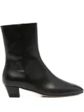 Aeyde leather pointed-toe ankle boots - Black