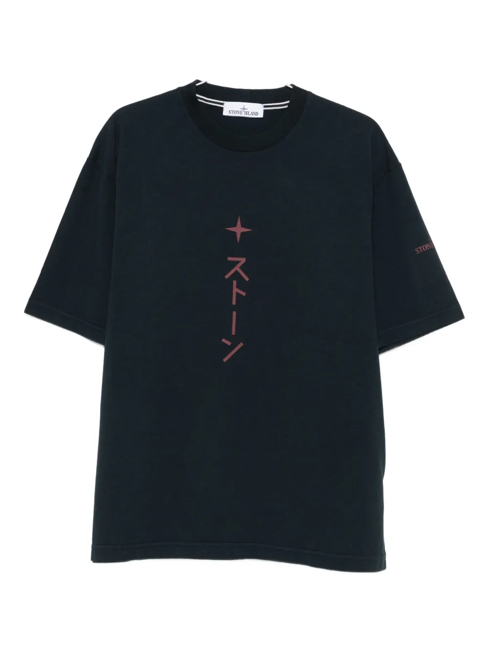 Stone Island Graphic-print T-shirt In Blue