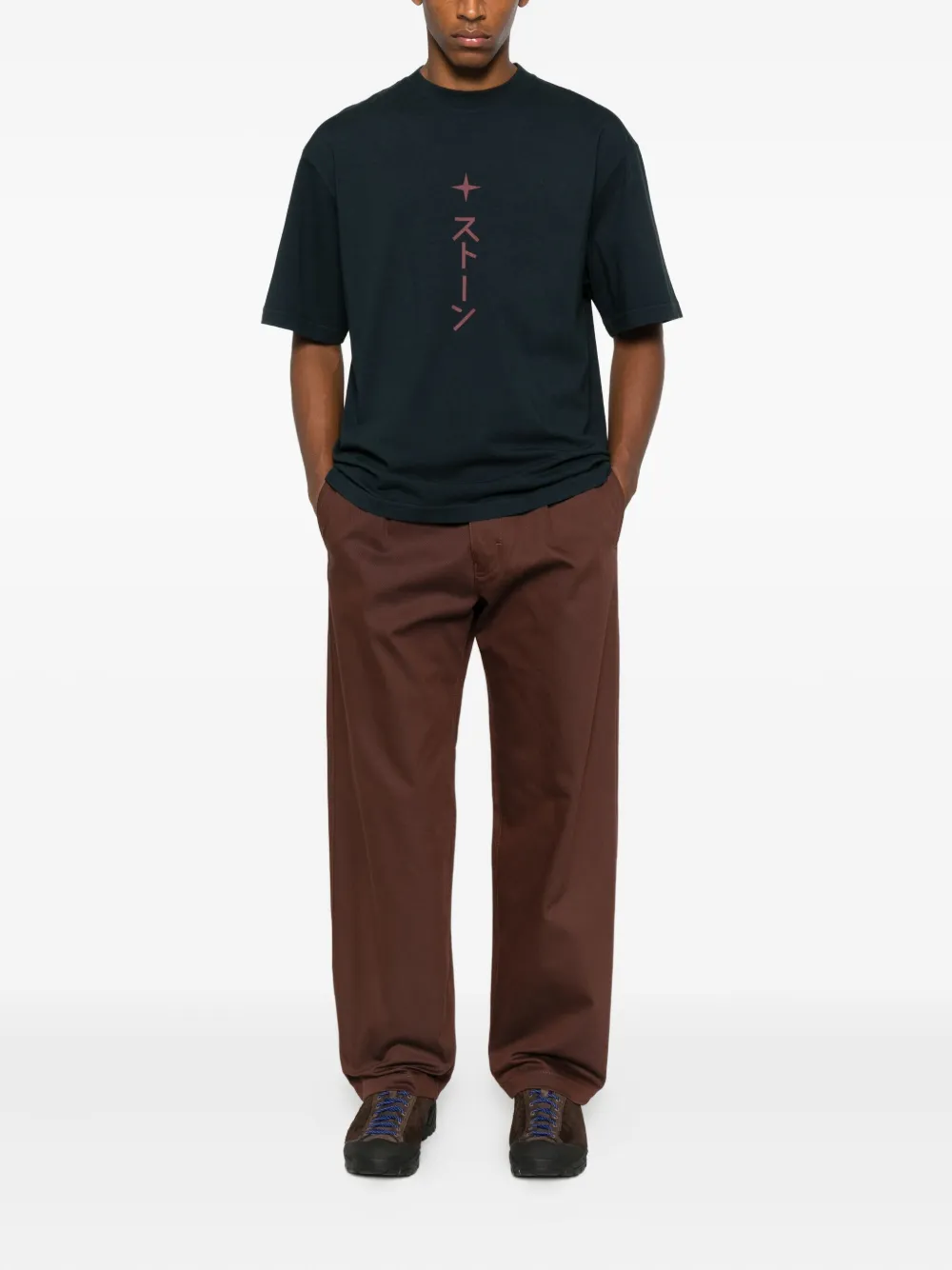 Stone Island T-shirt met grafische print - Blauw