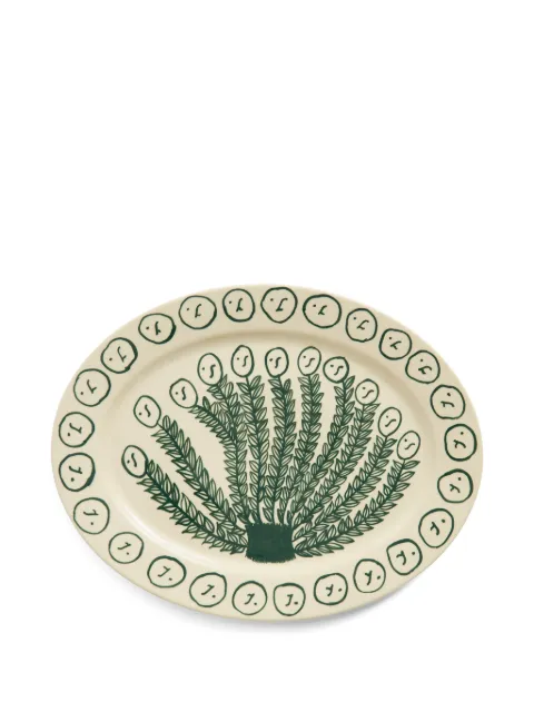 HAY La Pittura border print oval serving platter 