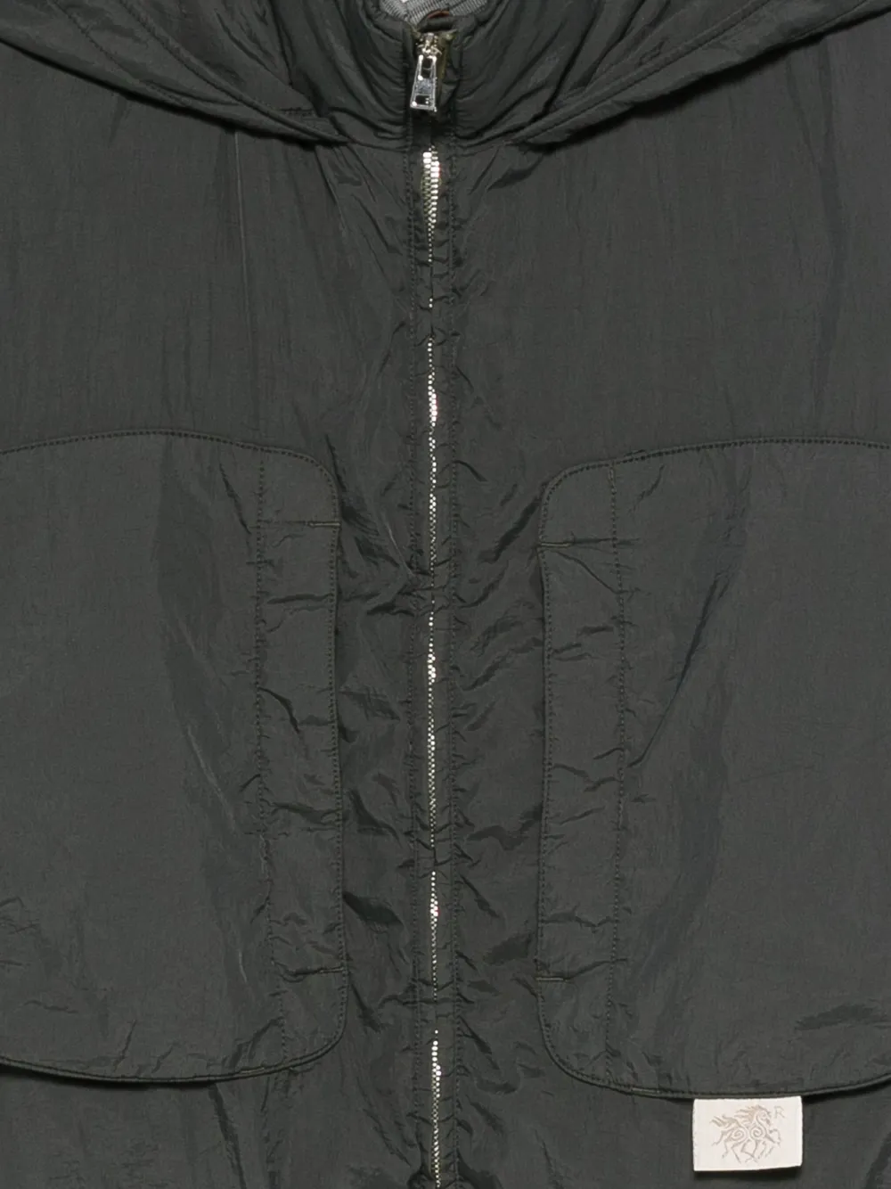 Ranra Patch-pocket Hooded Jacket In Gray