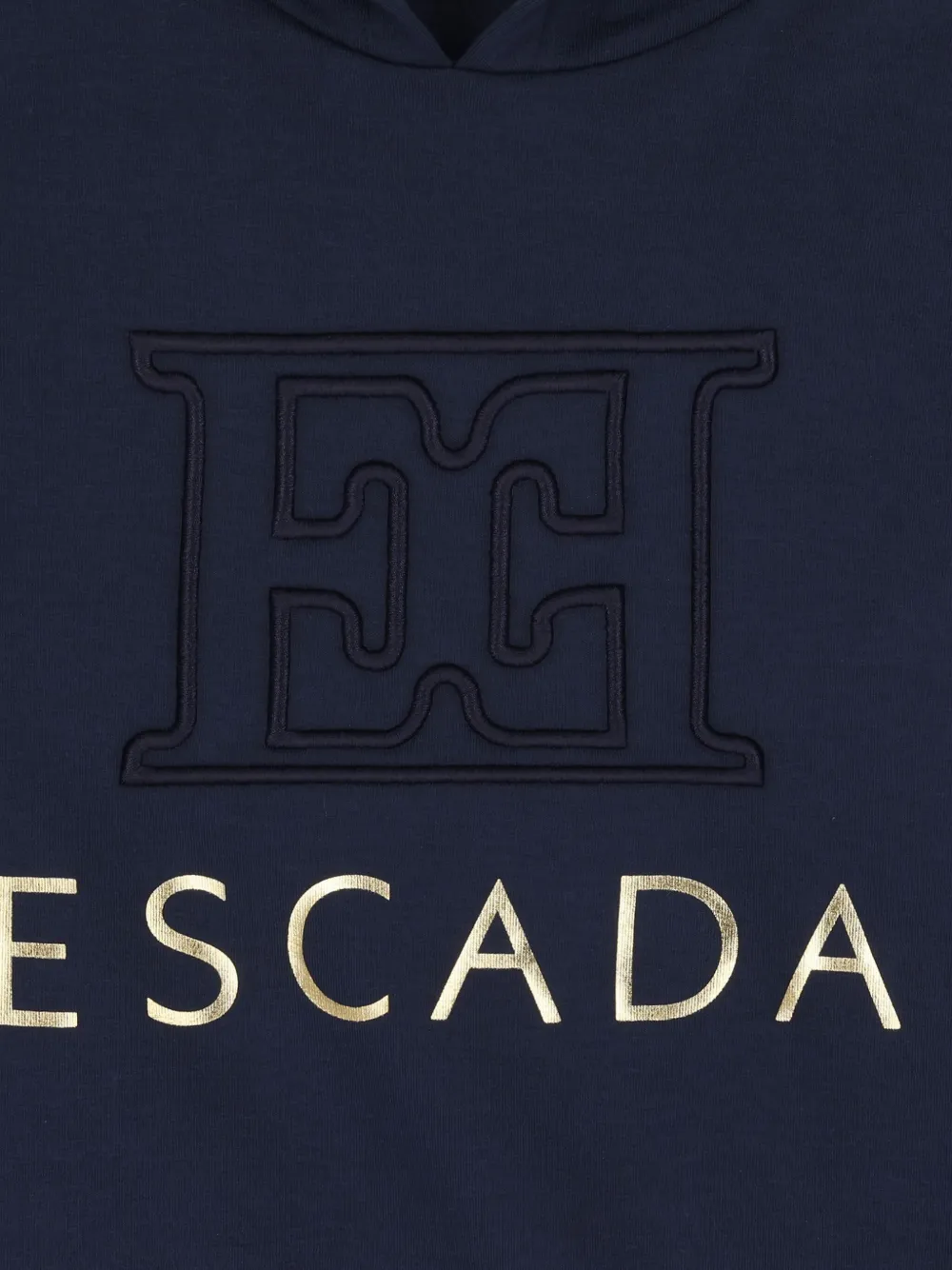 Escada Kids Hoodie met geborduurd logo Blauw