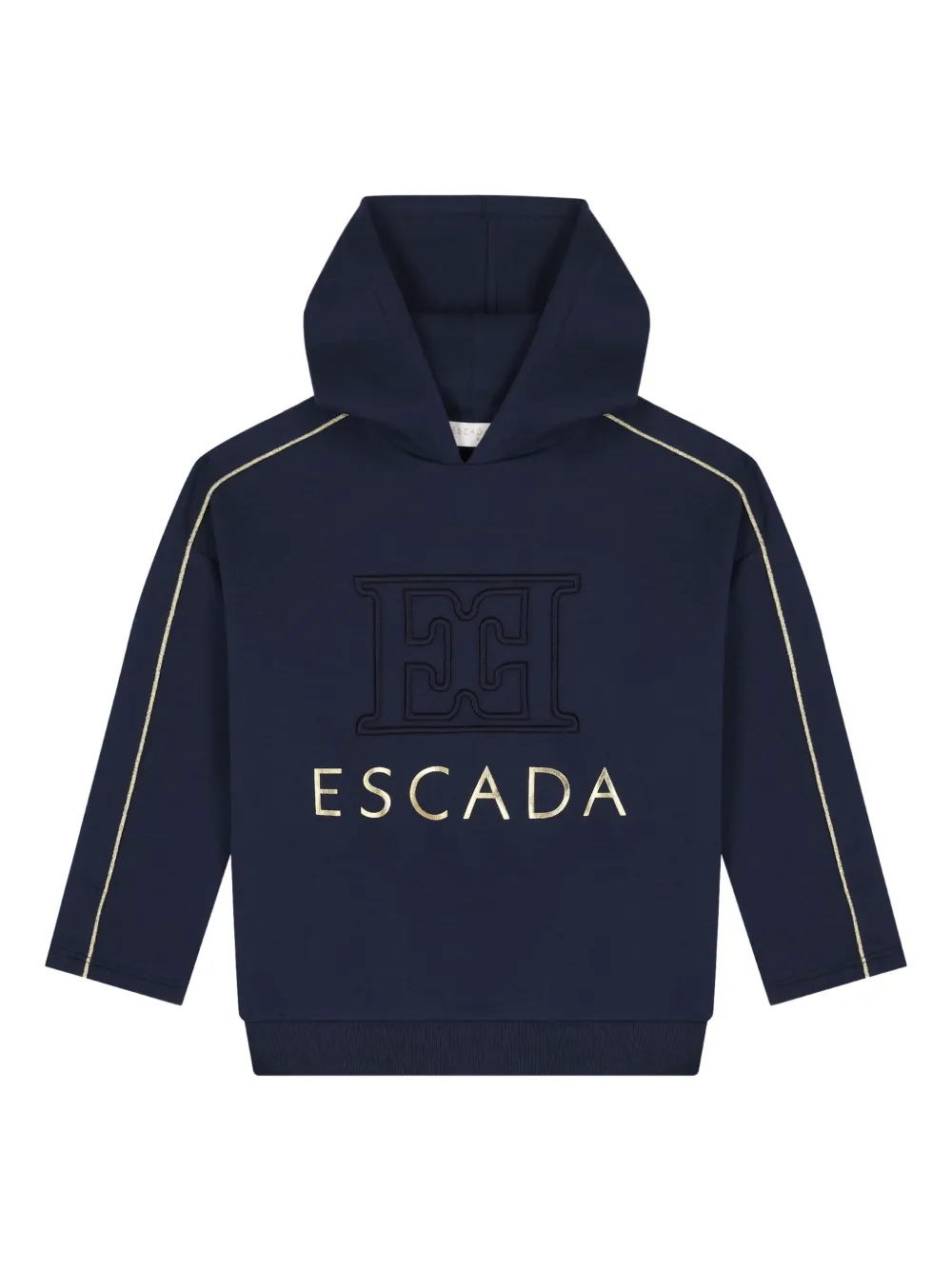 Escada Kids logo-embroidered hoodie | Blue | Image 1