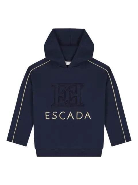 Escada Kids logo-embroidered hoodie