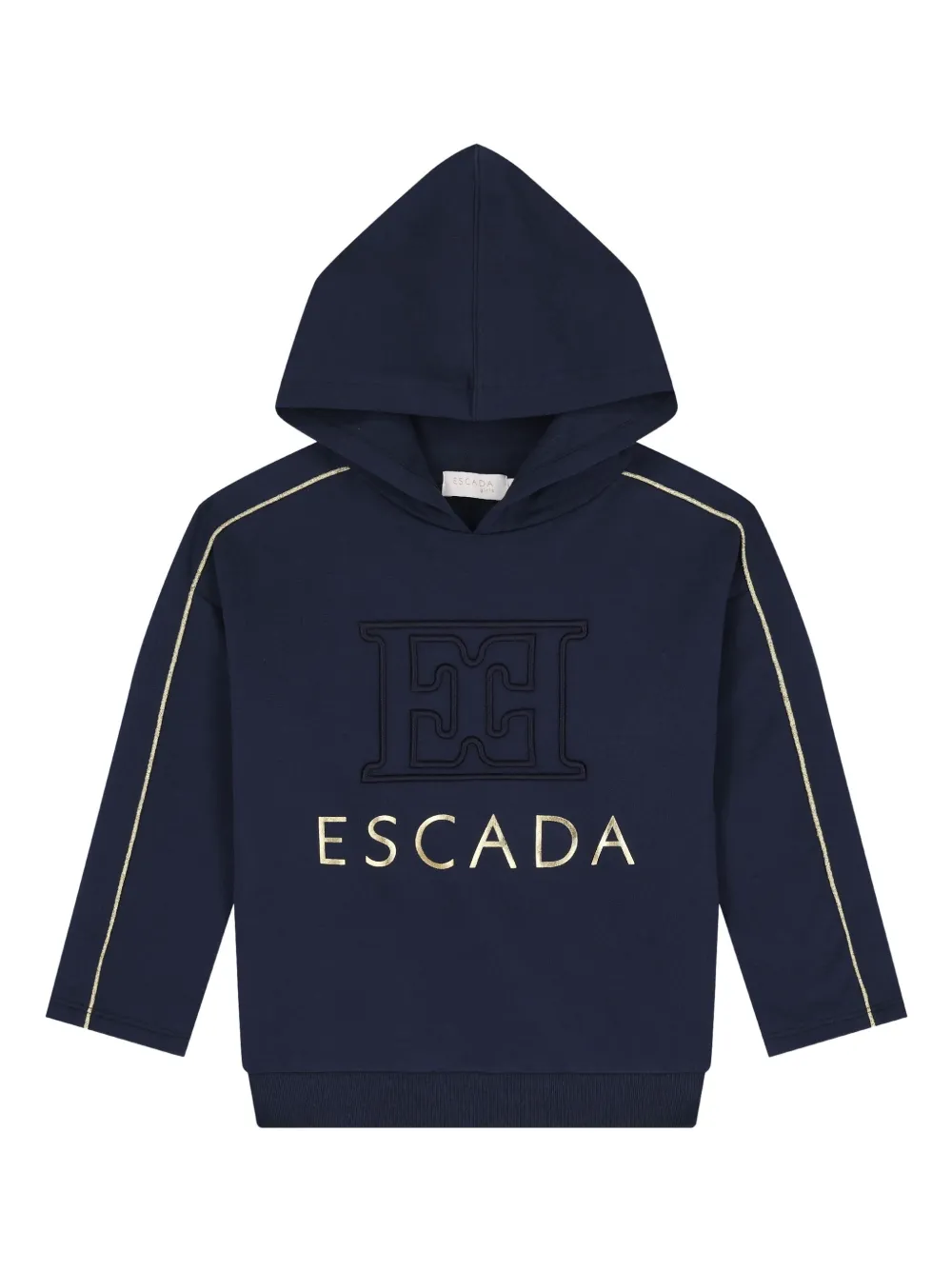 Escada Kids Hoodie met geborduurd logo Blauw