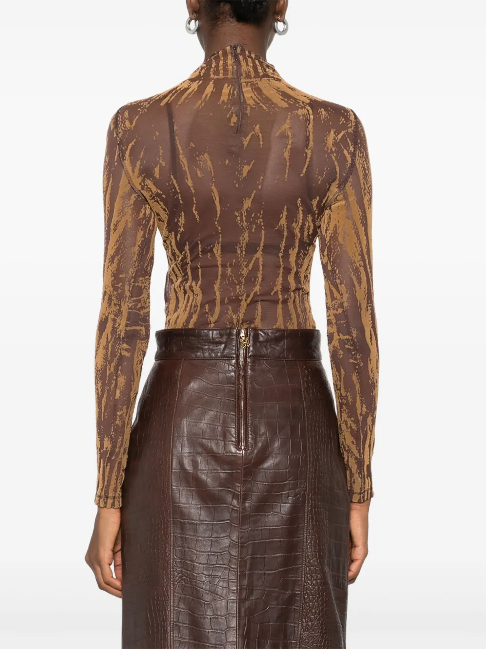 Diesel Body met abstracte print Bruin