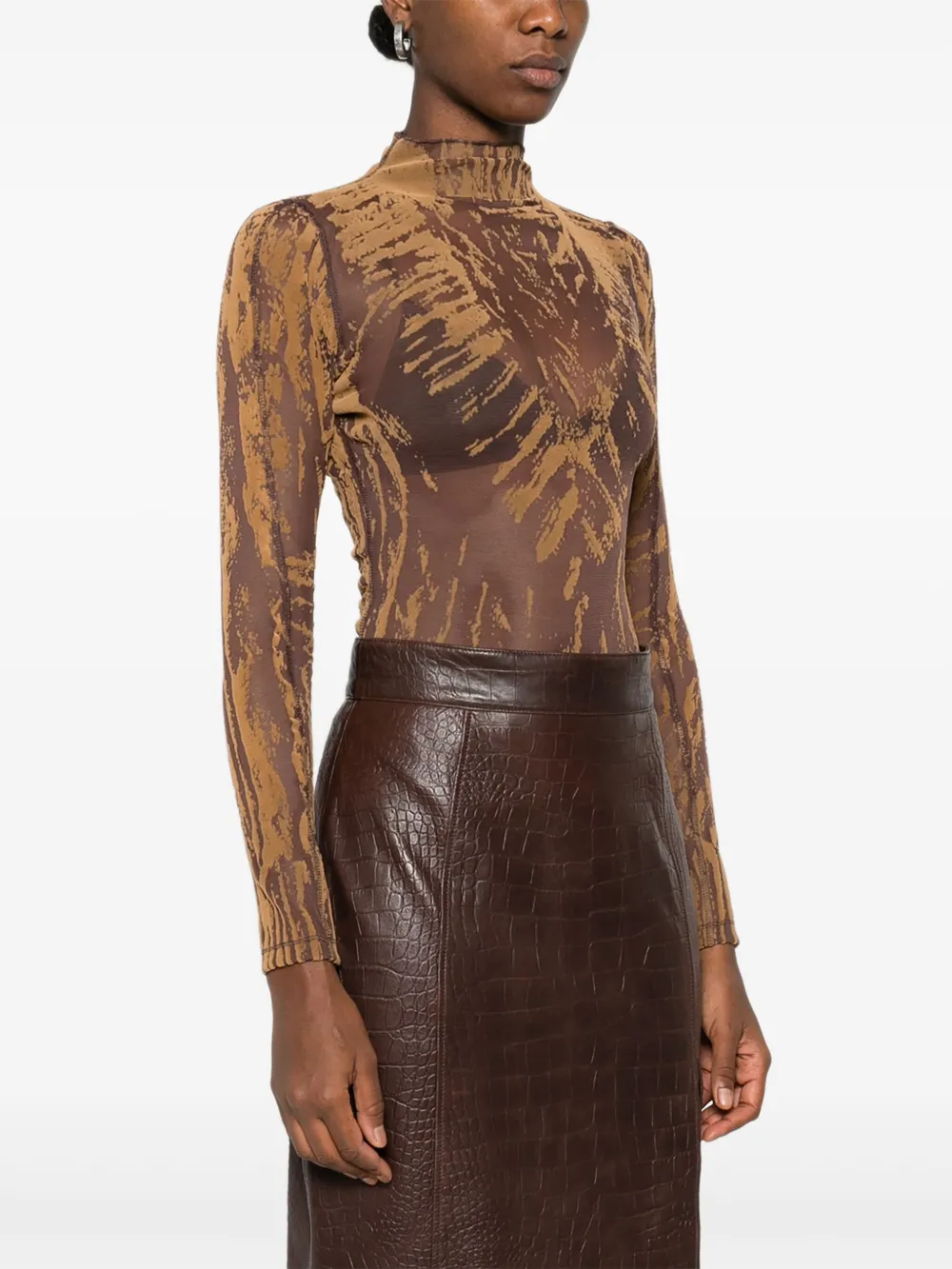 Diesel Body met abstracte print Bruin