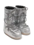 Moon Boot Kids glitter lace-up boots - Silver