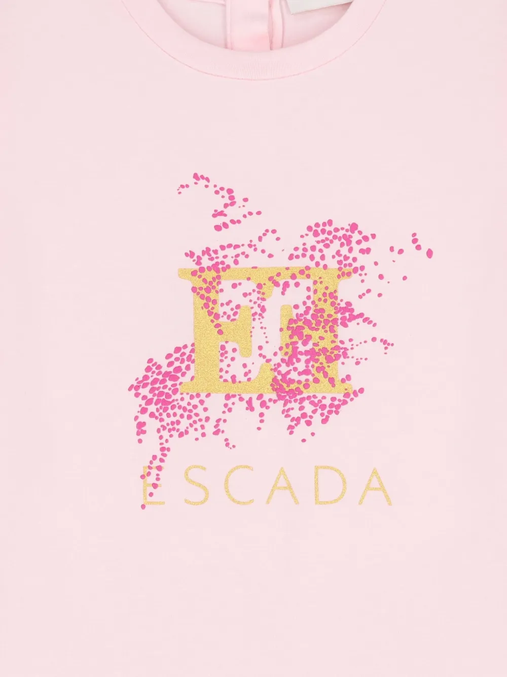 Escada Logo-print Flutter-sleeve T-shirt In Pink