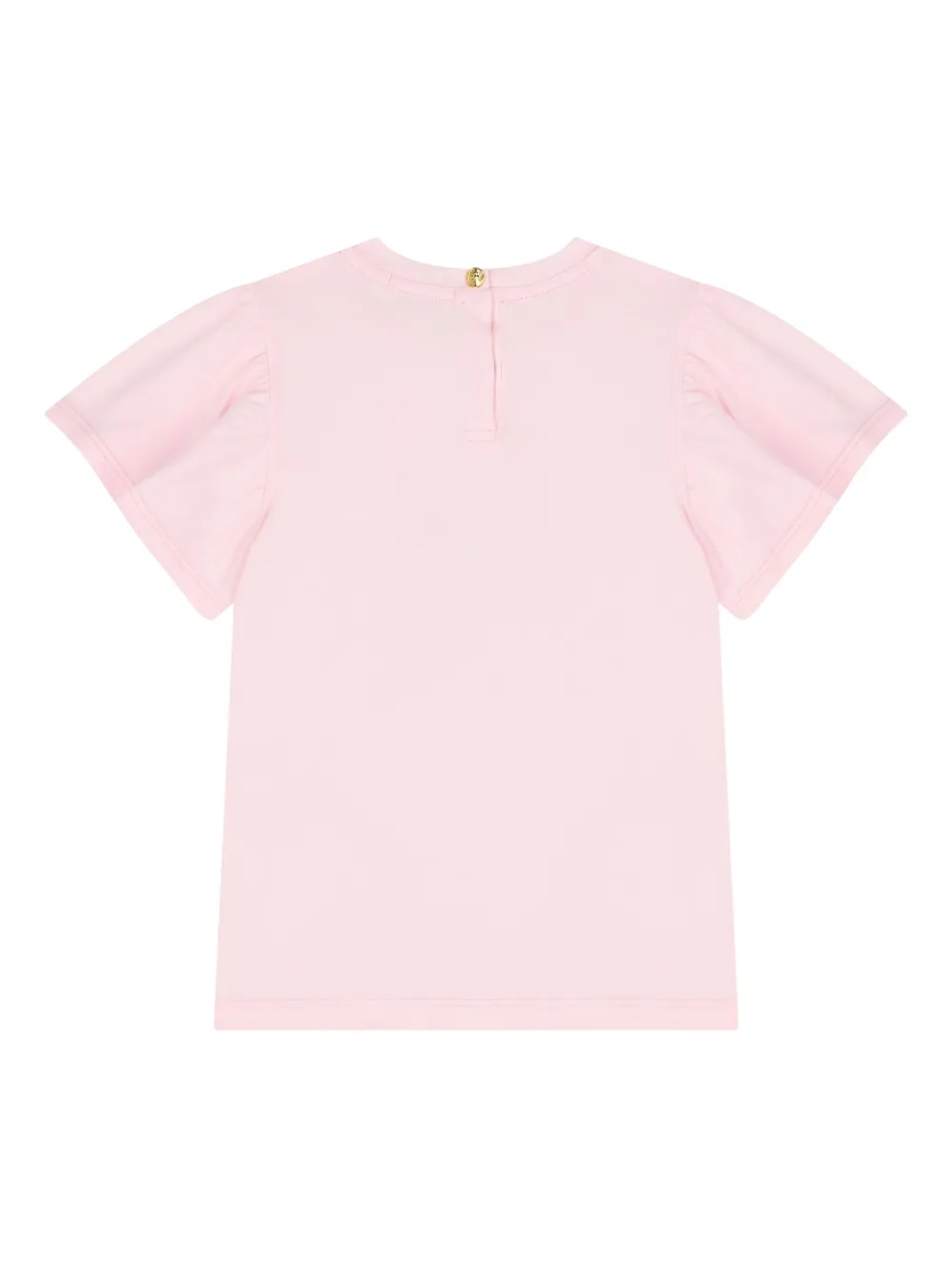 Escada Logo-print Flutter-sleeve T-shirt In Pink