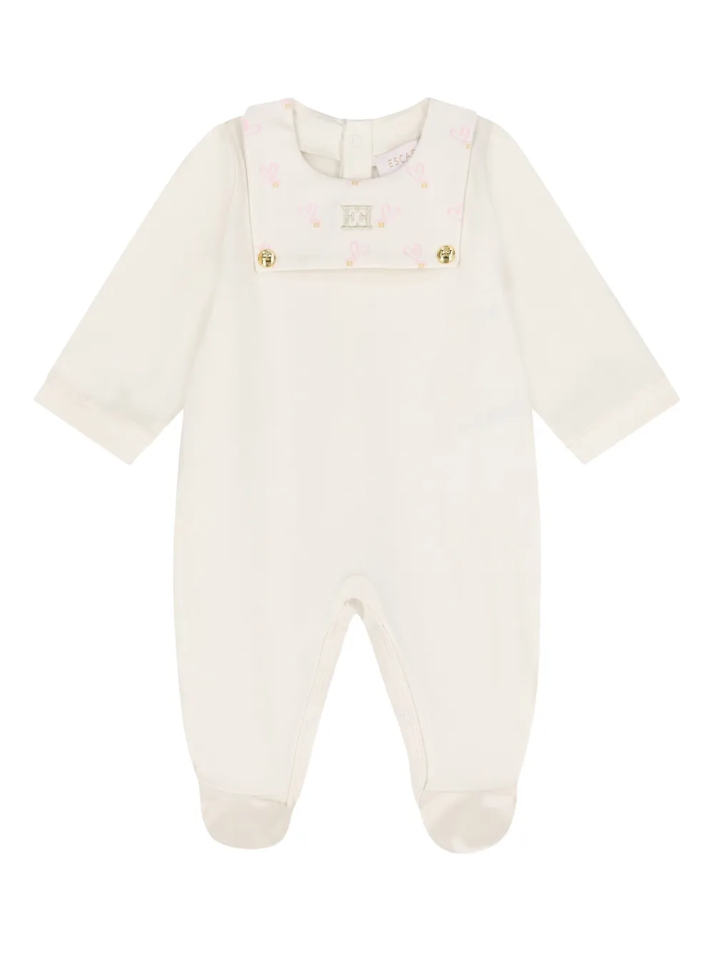 Escada Kids logo-heart romper | Neutrals | Image 1