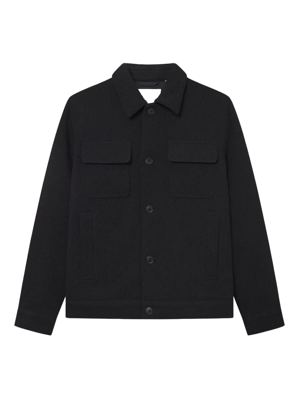 Les Deux Nash Twill Shirt Jacket In Black