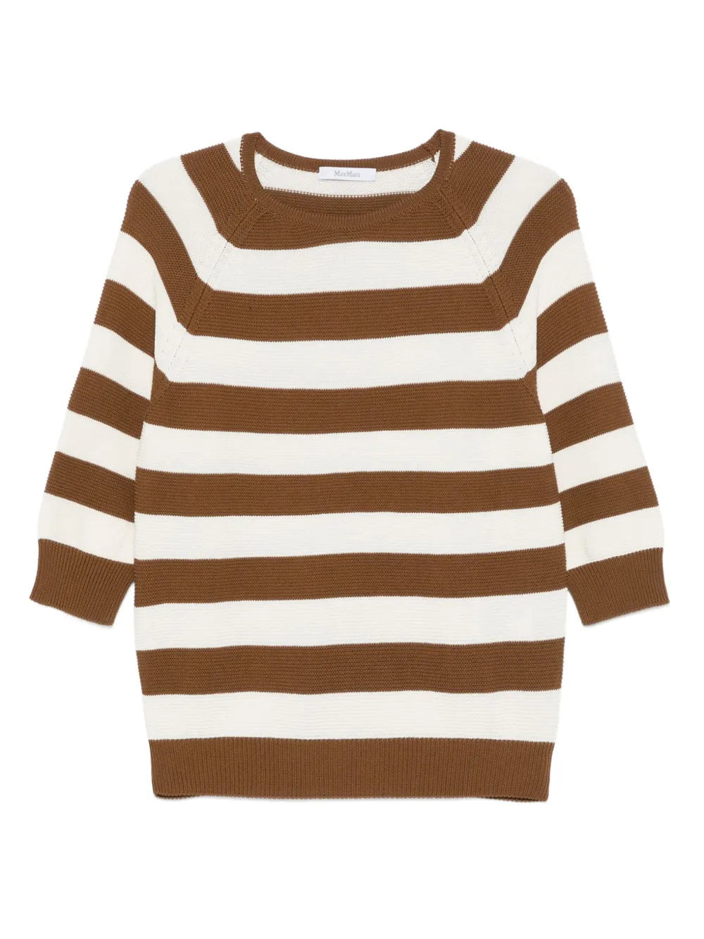 Max Mara striped raglan-sleeve sweater | Brown | Image 1