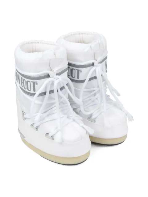 Moon Boot Kids Icon logo-band lace-up boots