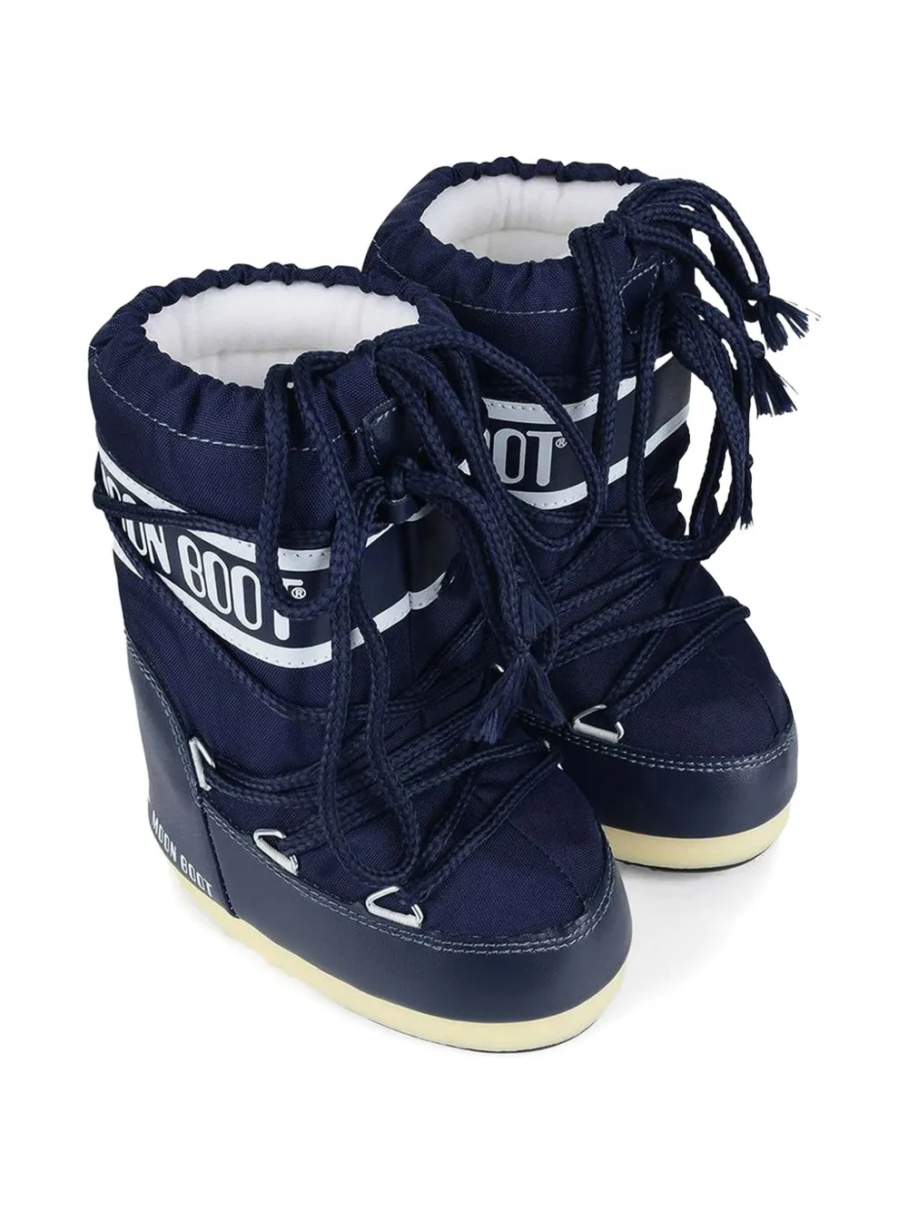 Moon Boot Kids Icon logo-plaque boots Blue