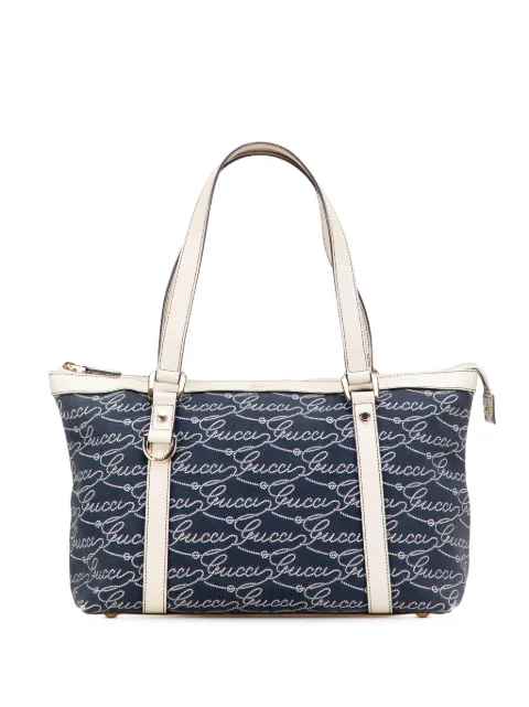 Gucci Pre-Owned 2000-2015 85th Anniversary Canvas Logo Abbey D Ring tote bag