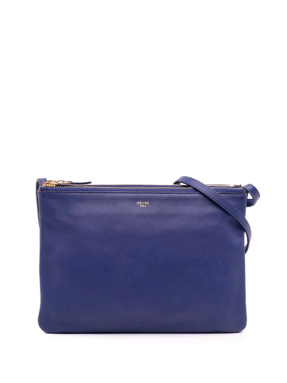 Celine Pre-Owned 2014 Large Lambskin Trio crossbody bag - ブルー Celine Pre-Owned 2014 Large Lambskin Trio crossbody bag - ブルー