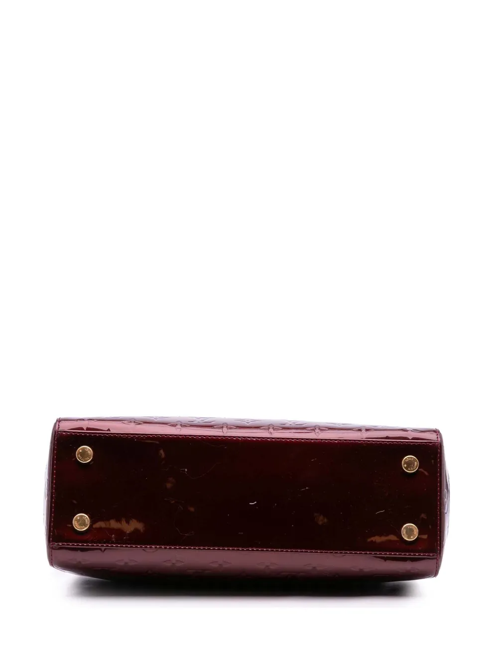 Pre-owned Louis Vuitton 2013 Monogram Vernis Brea Mm Satchel In Red
