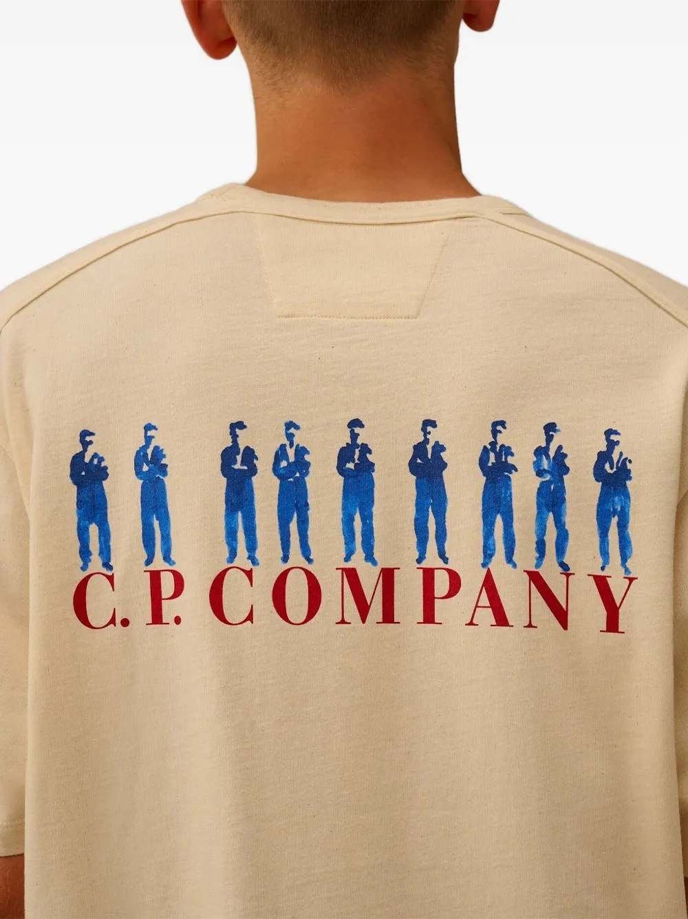 C.P. Company Katoenen T-shirt met grafische print Beige