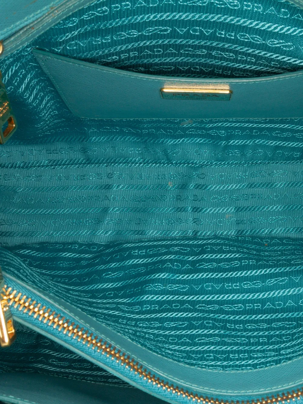 Pre-owned Prada 2000-2025 Large Saffiano Lux Promenade Satchel In Blue