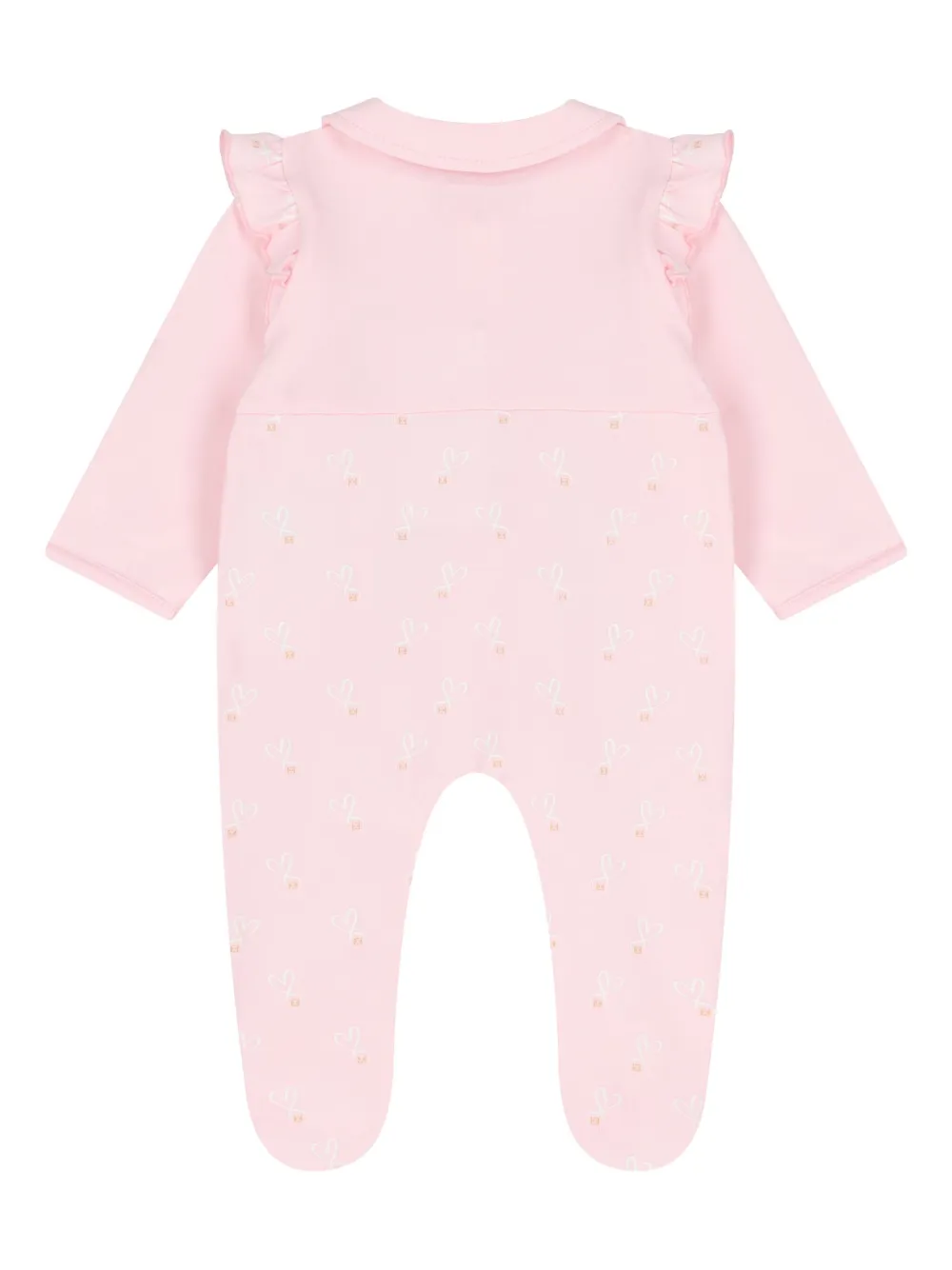 Escada Kids Pyjama met ruches, logo en hartprint - Roze