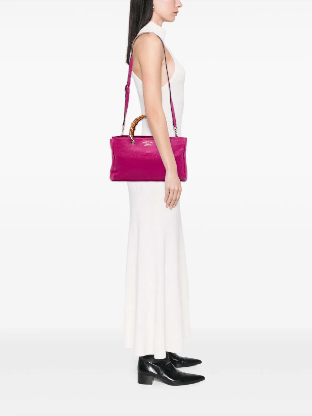 Gucci Pre-Owned 2016-2025 Medium Calfskin Bamboo Shopper satchel | Pre-Owned | Image 2