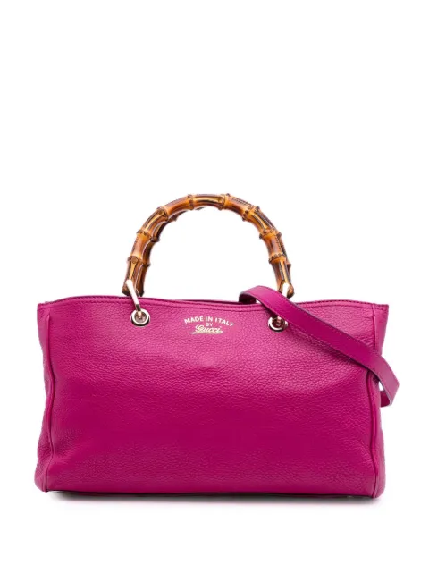 Gucci Pre-Owned 2016-2025 Medium Calfskin Bamboo Shopper satchel