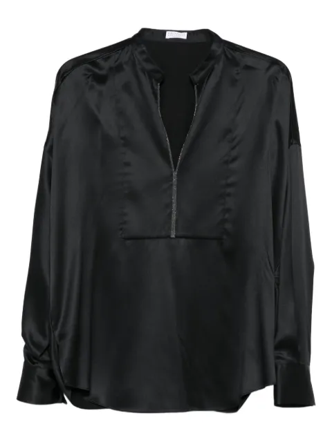 Brunello Cucinelli blusa con detalles de strass