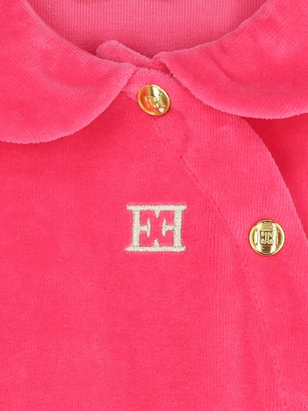Escada Peter-pan Collar Logo Pajama In Pink